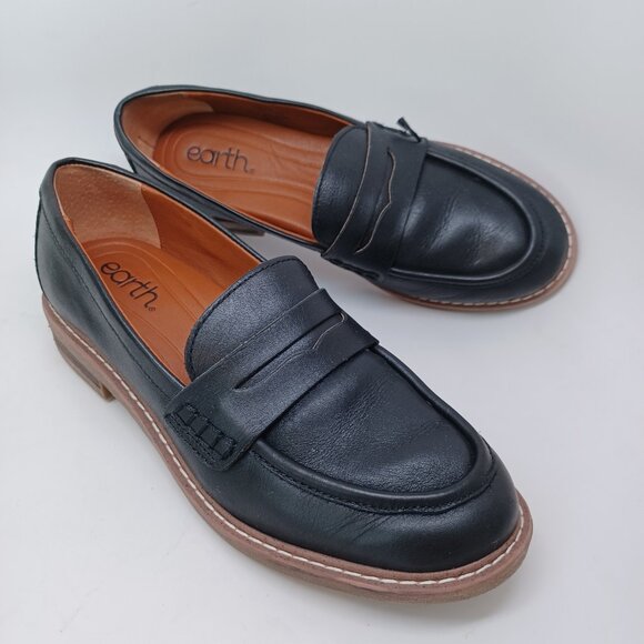 Earth Shoes Javas Black Leather Penny Loafer Preppy Flats Womens Size 6.5 - Picture 13 of 13